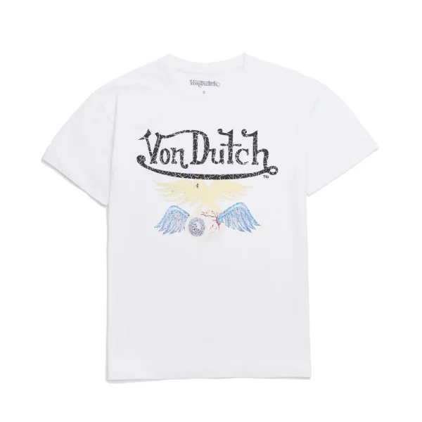 White Vintage Washed Flying Eye Tee