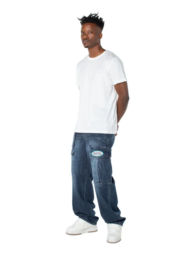 Men's Denim Cargo Pant - Middle Moon