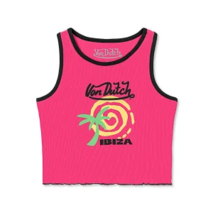 PINK IBIZA - Ribbed Crop Tank